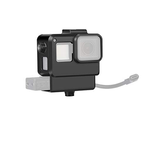 GoPro Housing Case with Microphone, LED Light, Phone Holder, Tripod for Gopro Hero 5 6 7 Vlog, Live Stream, YouTube, Asmr Audio Video Accessories Kit