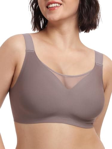 Brabalas Ultimate Comfort Wireless Bra with Support and Lift C-F Cup,Silky Smooth Seamless Bras,No Underwire Bras for Women 38DD