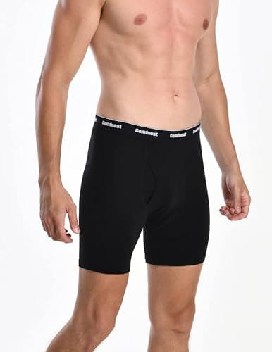 Comfneat Men's 6-Pack Boxer Briefs Soft Breathable Underwear S-XXL Open Fly