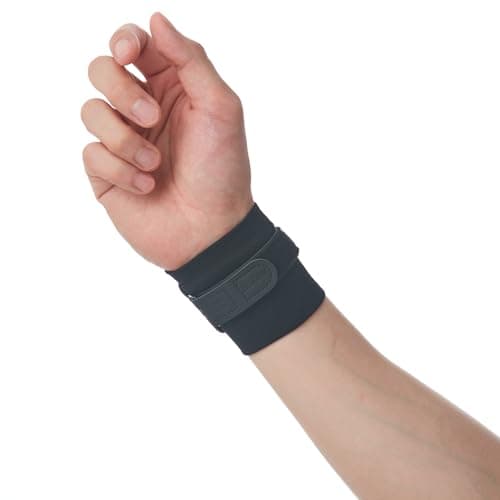 Aider Daily Grip Zero Wrist Brace for TFCC Tears. Support for Ulnar sided wrist pain, strain, Arthritis, Daily Life and Sports Activities, Tennis, Golf and Long computer work, working, driving, carrying items, etc. Developed by Physical Therapist - Free Size (Black)