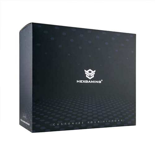 HEXGAMING Universal Carrying Case, 4m Type-C Charging Cable and Aim Rings for PS5 Compatible Joysticks, Storage Bag Kits Compatible with Xbox Controller, Black/White, Durable