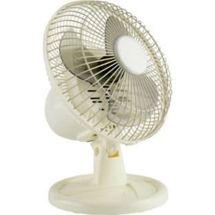 Whisper Quiet and Light Weight 7" Oscillating White Desk Fan