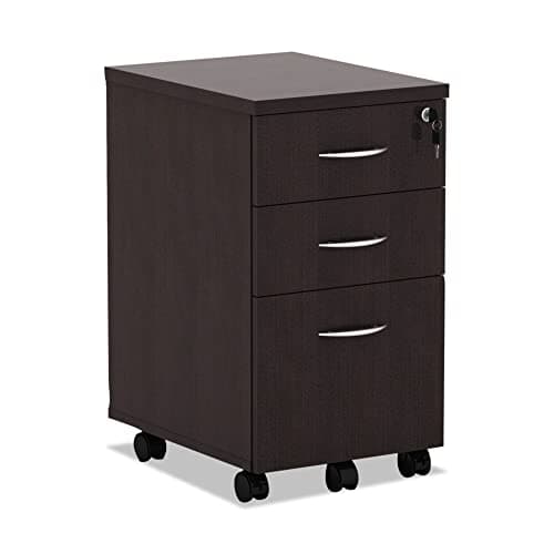 AleraALE Valencia Mobile B/B/F Pedestal File, 15 7/8 x 20 1/2 x 28 3/8, Espresso
