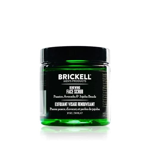 Brickell Men’s Renewing Face Scrub for Men, Natural & Organic Exfoliating Facial Scrub - 2 oz