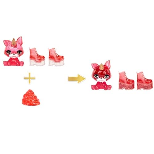 RAINBOW HIGH Modelling Doll with Slime and Pet - Ruby (Red) - 28cm Glitter Doll with Sparkling Slime Kit, Magic Pet and Accessories, 4-12 Years