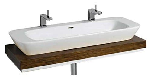 Keramag Waschbecken Platte Silk 81632 Ausschnitt mittig, 120x47cm x10cm Wenge Pangar Echtholzfur