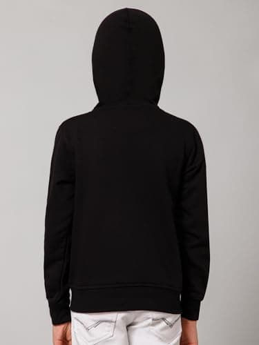 Alan Jones Clothing Boys Regular Fit Zipper Hooded Sweatshirt | Kangaroo Pocket & Drawstring Hood