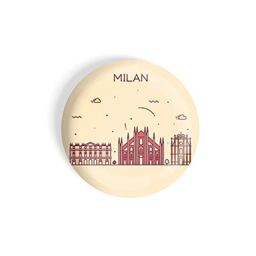 dhcrafts Fridge Magnet Brown Color Milan Glossy Finish Design Pack of 1