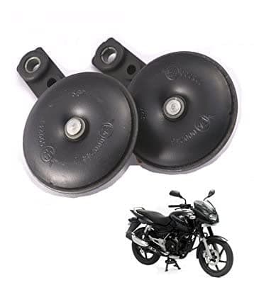 Auto Hub Bike Horn Set for Bajaj Pulsar 150 (Black) - Set of 2