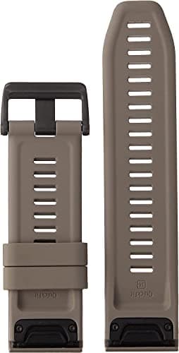 Garmin QuickFit Watch Bands (26mm), suitable for selected fēnix-, epix-, Descent-, D2-, Instinct-, Forerunner- and Tactix series smartwatches, Original accessory, Silicone, Dark Sandstone