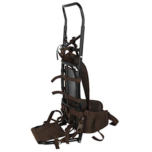 TIMBER RIDGE Hunting Camping Backpack with Steel Frame, Brown, 35.0 x 6.7 x 16.0 inches