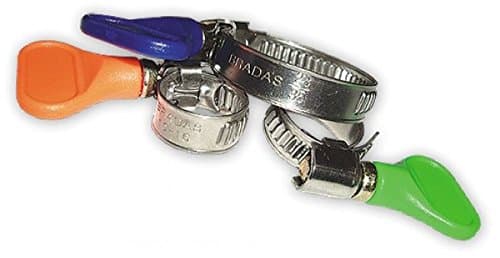 10 x Stainless Steel Hose Clips Pipe Clamps 8-12mm Butterfly No Screwdriver Need