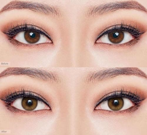 OLENS Monthly Color Contact Lens - 1Month Coloured Contact Lens (Monthly Disposable / 2Pcs), Scandi Hazel