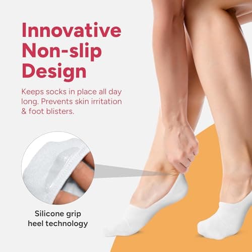 Eedor No Show Socks Womens Invisible Liner, Non Slip & Low Cut, Casual & Formal Wear, Soft & Stretchable
