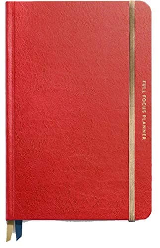 Full Focus Poppy Leather Planner by Michael Hyatt - The #1 Daily Planner to Set Annual Goals, Increase Focus, Eliminate Overwhelm, and Achieve Your Biggest Goals - Hardcover