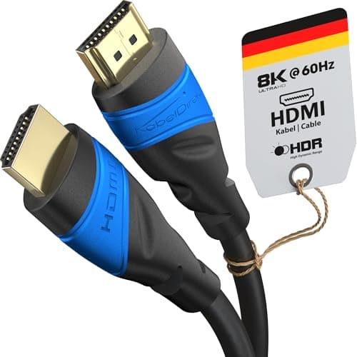 KabelDirekt – 8K / 4K HDMI Cable – 5ft & More HDMI Cables (0.5ft–75ft) – German-Engineered HDMI Cord – Supports 10K/8K@60Hz/4K@120Hz – HDMI Cable for HDTV, PC, PS5, Xbox, Switch