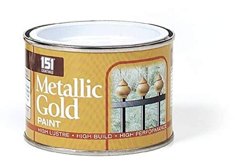151 Coatings Metallic Gold Paint, Tough & Durable for Decorating Interior & Exterior, Non-drip Gloss Paints, Hard Drying, Easy To Apply, Versatile Use, 180ml