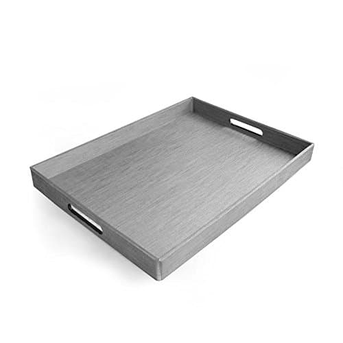 Accents by Jay Rectangular Serving Tray, 14 by 19-Inch, Silver