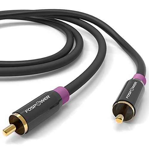 Subwoofer Cable (10 Feet), FosPower RCA to RCA Audio Stereo Cable, Male to Male Dual Shielded Cord | 24K Gold Plated Connector | Corrosion Resistant | Clean Sounding Signal