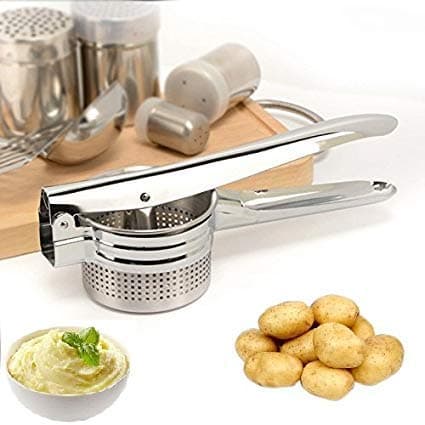 Hand Press Potato Ricer,Masher or Boiled Egg, Orange or Lime Lemon Juicer-(100% Stainless Steel) by Tiger Eyes