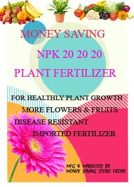 MONEY SAVING Water Soluble NPK 20-20-20 Plant Fertilizer for Plant Health, Plant Growth, More Flowers (500 Grams)