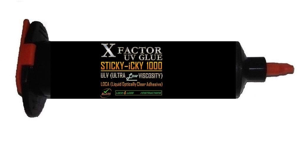 Sticky-Icky1000 LOCA UV Glue - 50ml Professional Grade Liquid Optical Clear Adhesive - Ultra Low Viscosity 1000mPas (Black Lightproof Tube) Money Back Guarantee!!