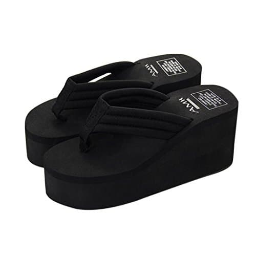 Women's Slipper-Young Girls High Heel Platform Wedge Flip-Flops Sandals Summer Lightweight Shoes
