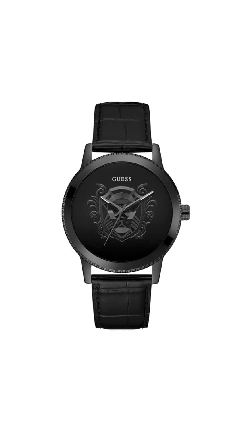Leather Analog Black Dial Men Watch-Gw0566G2, Black Band