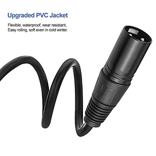 WorldLite 3.2ft DMX Cable, 10PCS 1 Meter DMX Signal Cables Signal Wires, 3-Pin XLR Male to Female Stage Light Signal Cable with metal connectors, Connection for DMX512 Stage & DJ Lighting fixtures