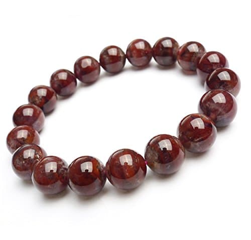 Natural Cacoxenite Auralite 23 Gemstone Crystal Round Bead Bracelet