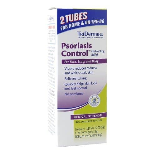 Triderma Md Psoriasis Control 6.4 Oz(2 Tubes | for Home & on the Go)with Exclusive Ap4® Aloe