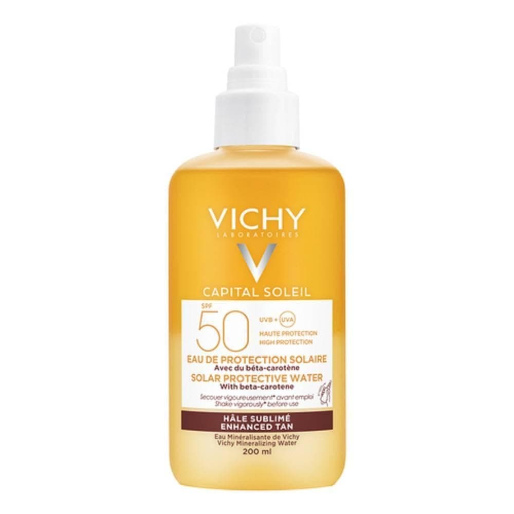 Vichy Capital Soleil Tan Illuminating Solar Protective Water SPF50 For All Skin Types, 200ml