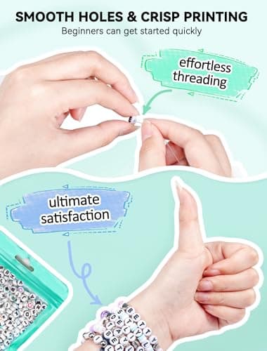 ARTDOT 800 Pcs Letter Beads for Friendship Bracelet Making Kit, 28 Styles Alphabet Beads for TS Bracelets Crafts and Jewellery Making Kit for Teenage Girls Gifts or Bestie Friend Gifts