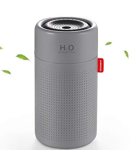 Zonsk Small Humidifier for Bedroom, Personal Ultrasonic Humidifier 0.75L/0.2Gallon Up to 28Hour, Top Fill, Whiper Quiet, Waterless Auto-Off, Portable Cordless (Gray)