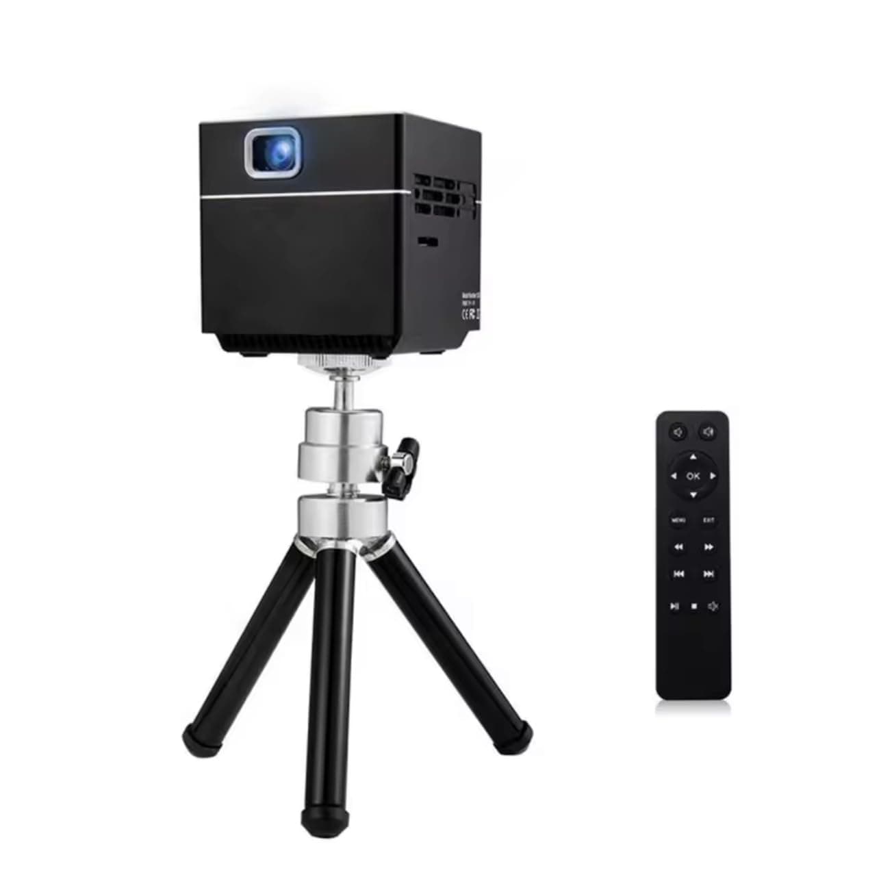 S6 Mini Projector, Portable Video Projector, Full HD 1080P Outdoor Movie Projector 300 Lumens, 3 hrs Working time, Wireless, HDMI, Micro SD Wireless Android