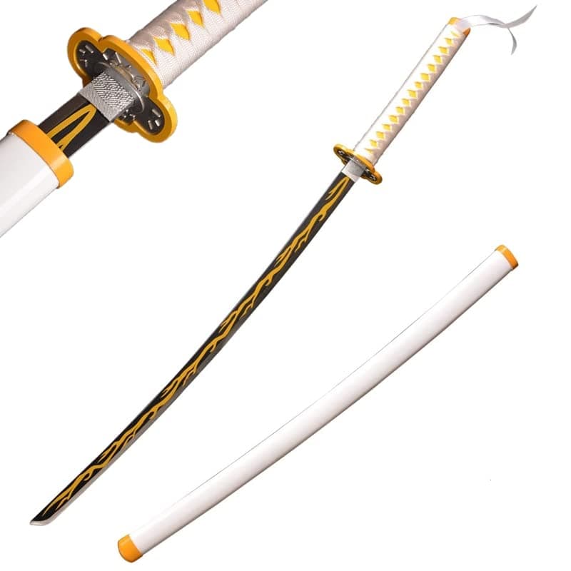 Demon Series Anime Sword - Slayers Katana|40.9" Length|Anime Original Texture Carbon Steel Blade Carving Symbol|Non-Slip Grip|for Cosplay & Display