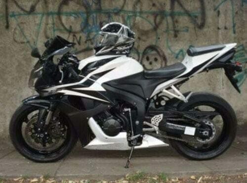 FocusAtOne White with Matte Plain Black Complete Fairing Bodywork Painted ABS Plastic Injection Molding Kit w/Tank Cover for 2007-2008 CBR 600 RR CBR600RR 600RR
