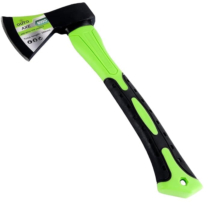 Heavy Duty Hand Axe with Fibreglass Body & Rubberized Handle for Wood Cutting, Camping and Gardening Hatchet Tools Kulhaadee (1.5lb)
