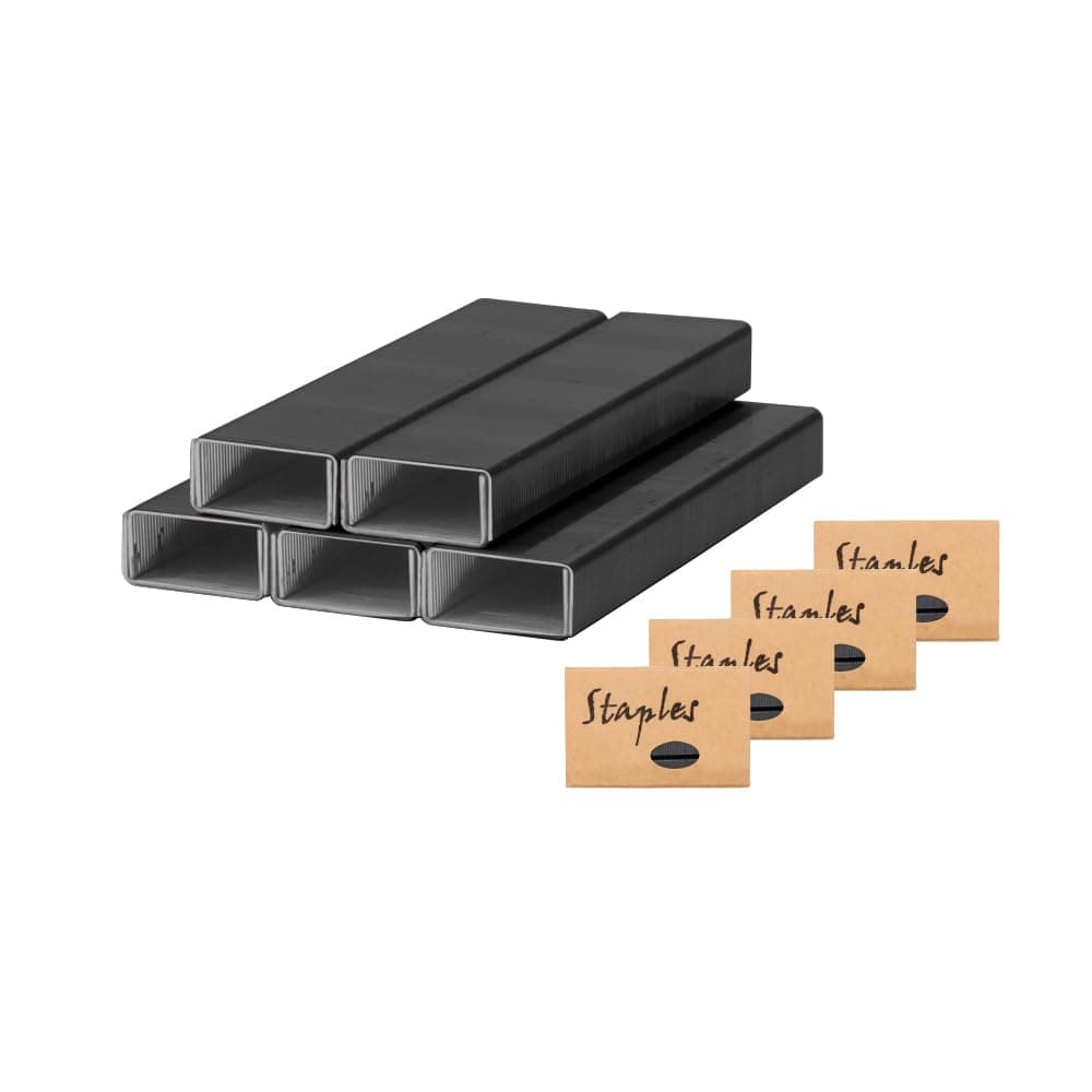 NatSumeBasic 4000 Black Staples Colored Staples Set for 26/6 Standard Desk Manual Stapler, 1000pcs Per Pack, Total 4 Pack 4000pcs (Black, 4 Pack)