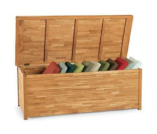 TeakStationGrade-A Teak Wood Outdoor Patio Garden Pool Spa Storage Box