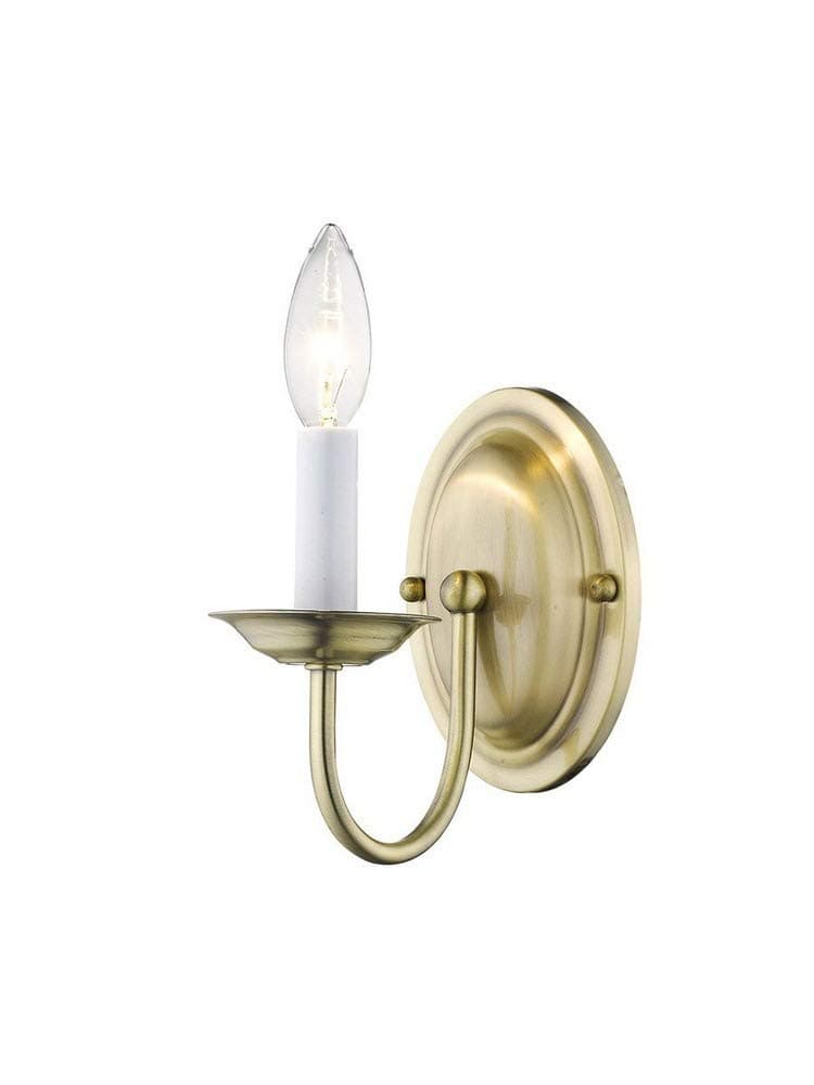 Livex Lighting 4151-01 Wall Sconce with No Shades, Antique Brass