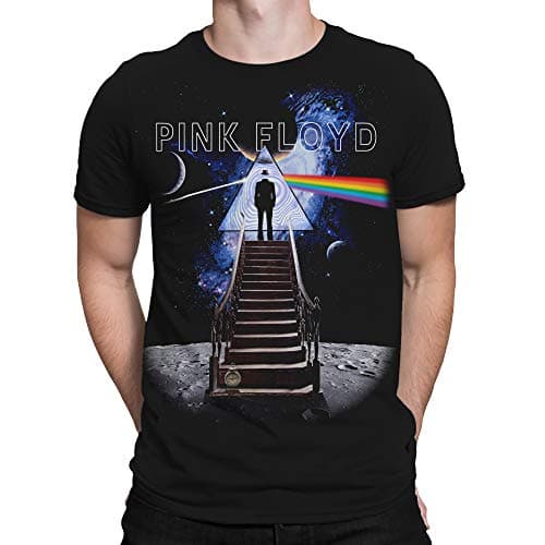 Liquid Blue Unisex Pink Floyd Stairway to The Moon T-Shirt T-Shirt (Pack of 1)