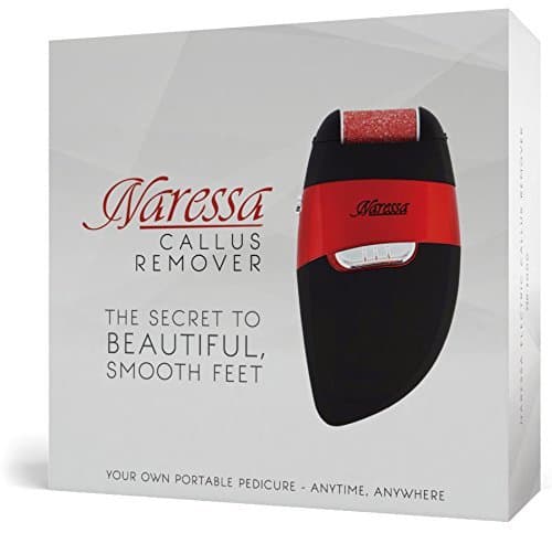 Electric Callus Remover by Naressa - Electronic Pedicure Foot File for Hard, Calloused, Dead Skin - Bonus Extra Coarse Roller Head Included