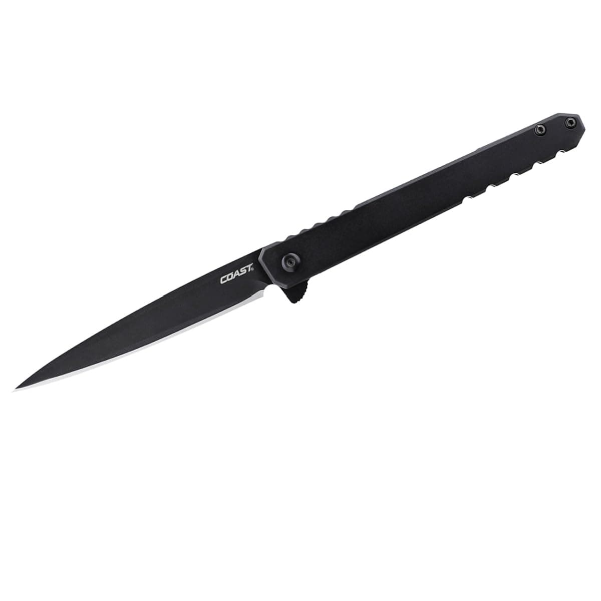 Coast Founder's Collection ORIGIN EDC LX532 Folding Pocketknife, Flipper Tab, Frame Lock, Pocket Clip, Stainless-Steel, Black