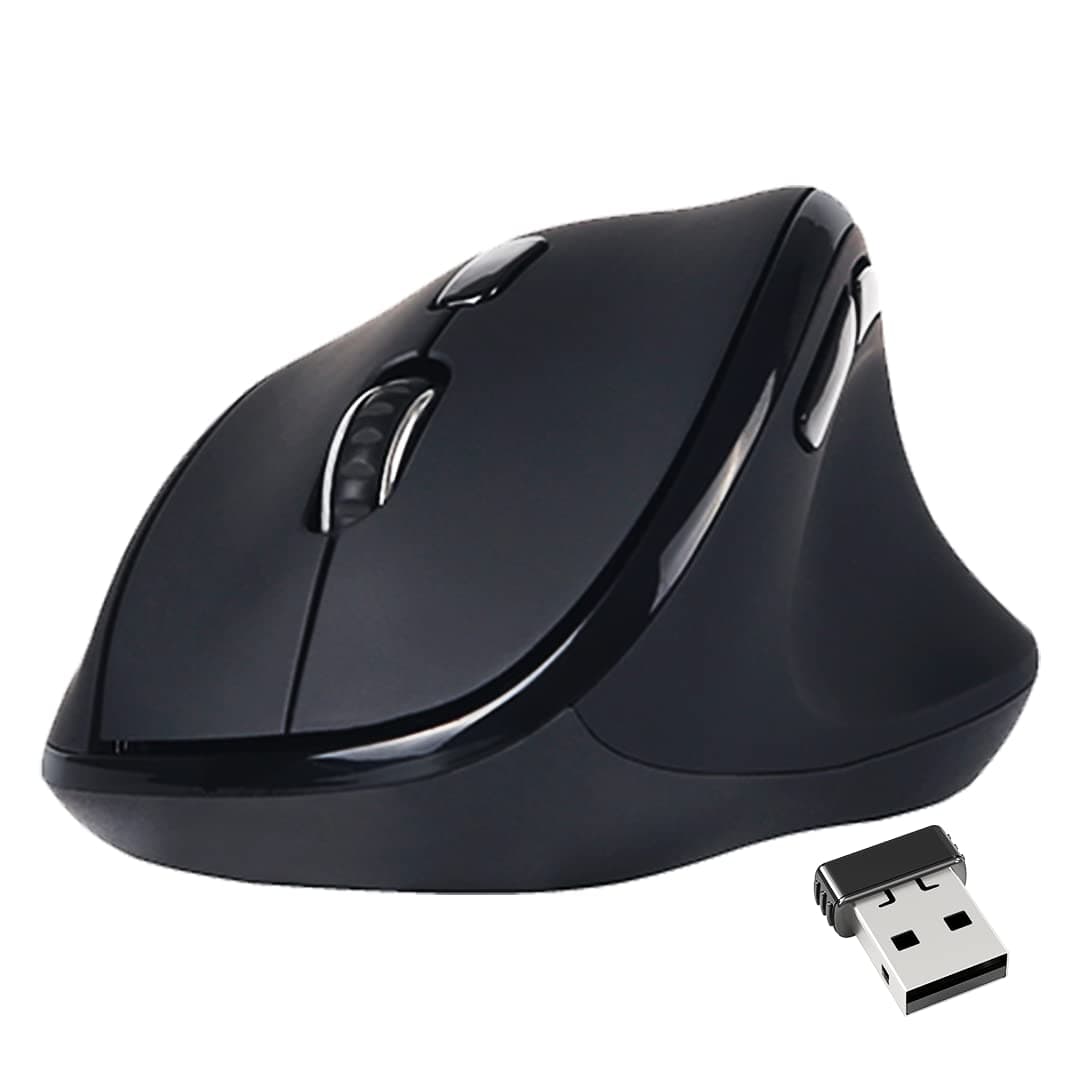 Live Tech Art Ergonomic USB Mouse, Unique 56° (Degree) Vertical Wireless Mouse - 2.4GHz Optical Vertical Mice 6D with 3 DPI Modes