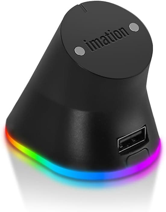 imation RGB Charging Dock for Logitech G403 PRODIGY/G502/G502 X PLUS/G502 X LIGHTSPEED/G703/G903/G703 Hero/G PRO X Superlight/G PRO Wireless (IMCD300) (Black)