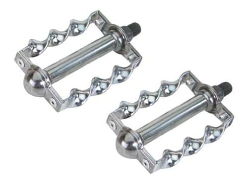 Lowrider Twisted Pedals 1/2" Chrome. Bike pedals, bicycle pedal, for, beach cruiser, chopper, limo, stretch bike