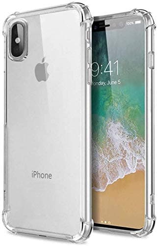 EASYBIZZ Transparent Protective Shockproof Corner Back Case Cover for Apple iPhone X