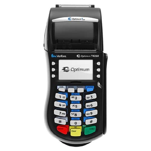 Hypercom T4210 Dial, Credit Card Terminal, Machine, 010332-358R, 24 Mb, Dial Communications, Includes Power Supply, Internal PIN Pad, PCI PED Approved, Integrated Thermal Printer, SCR or Smart Card Reader, EMV or Europay MasterCard Visa Chipped Card Acceptance