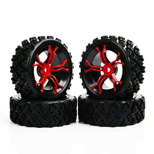 RC 1/10 Rally Racing Off Road Car PP0487+MPNKR Rubber Tires Wheel Rim 4Pcs